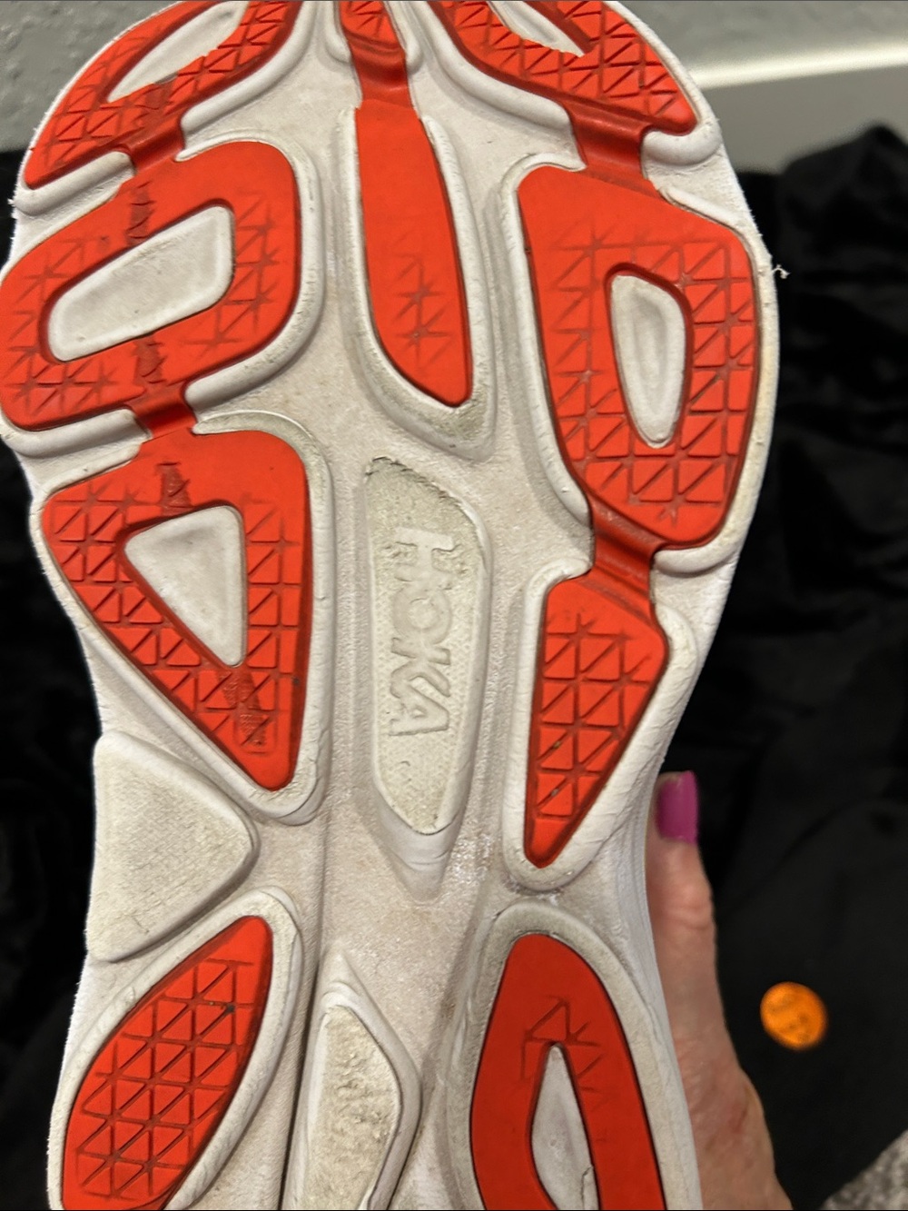 Hoka Slate Blue and Yellow Cushioned Road Running Shoes - Picture 5 of 5